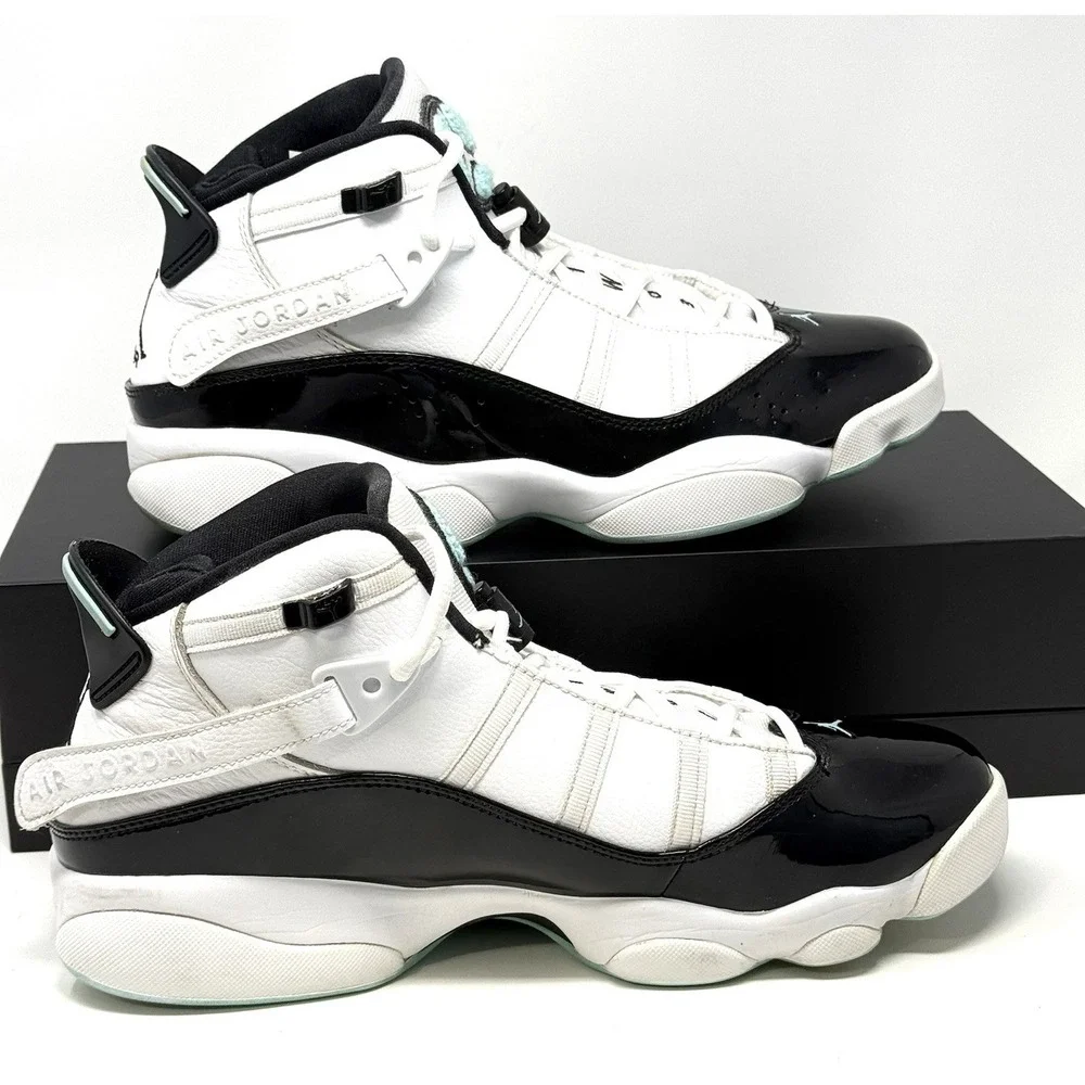 Nike Air Jordan 6 Ring White Black Aqua Men's 322992-115 Basketball Shoe Sz 10.5 - Picture 2 of 16